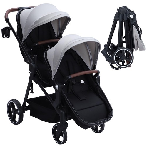 Foldable double stroller - foldable,