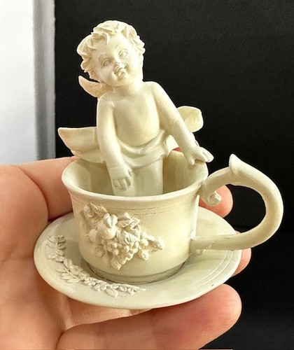 Vintage cherub angel - vintage, teacup