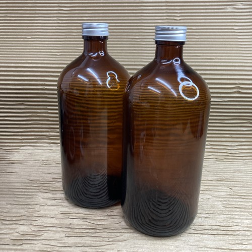 Amber glass chemical bottle - amber,
