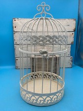 White Birdcage Metal Hinged