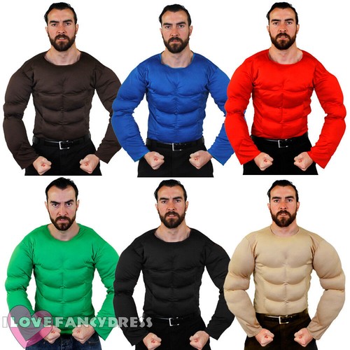 Mens padded muscle chest - padded, top