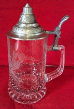 Vintage Crystal Beer Stein
