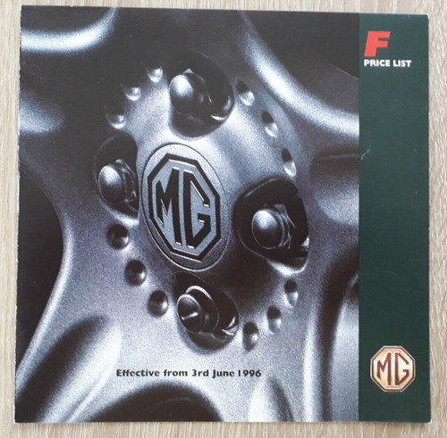Mgf price list brochure - mg,