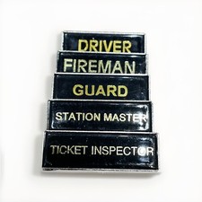 Pin Badge Collection Bundle Railway Train. Engine Driver, Fireman, Guard Black