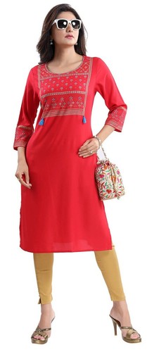 Red cotton ethnic - cotton, for