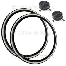 Baldys 700 x 28c WHITE WALL Road Bike Vintage Traditional Slick TYRE s TUBE s