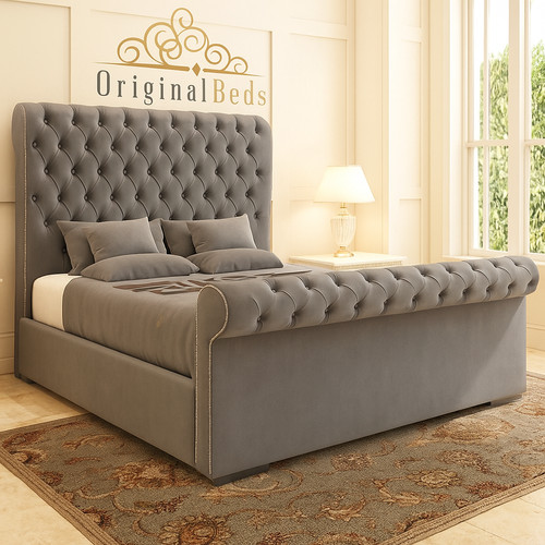 Luxury sleigh bed frame - sleigh,