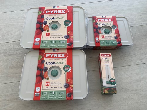 Set pyrex cook save vacuum - save,