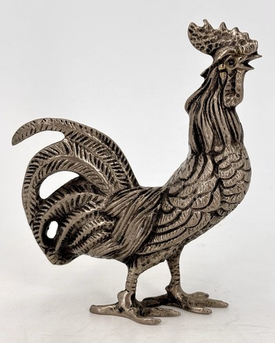 Vintage metal chicken cockerel - vintage,