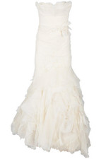 VERA WANG IVORY LACE WEDDING DRESS AND VEIL US 2 UK 6
