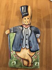 Mamas And Papas Happy Rabbit Hand Painted Wooden Quality  Retro Coat Hook