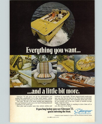 1972 paper glasspar - 1972, ad