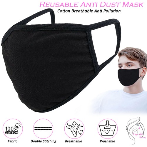 Adults unisex cotton black - cotton,