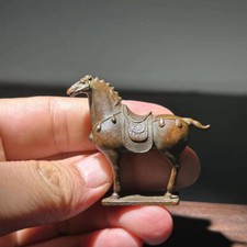 Chinese Old Bronze Copper Statue Hand Carved Horse,Antique handicraft ornaments