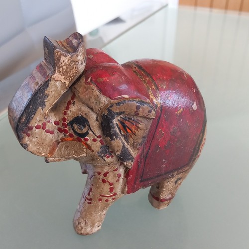 Hand painted wooden indian - hand,