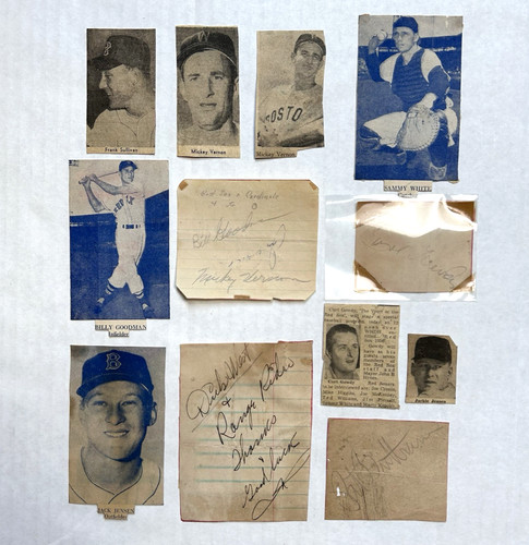 1950s boston red sox autograph - red,