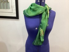 Cacharel Paris Eden scarf green vintage large square pristine