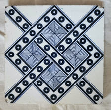 MINTON BLUE & WHITE AESTHETIC  ANTIQUE 6 INCH TILE.