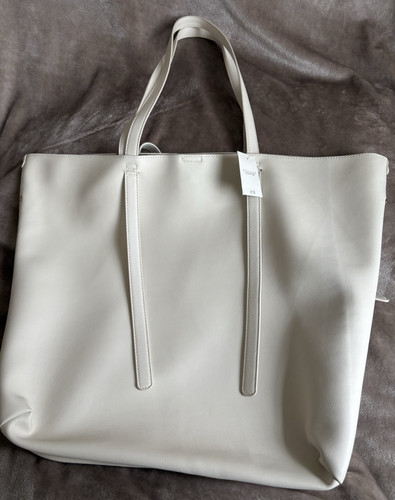 Faux leather cream - leather,