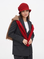 Women's Red Cloche Hat –