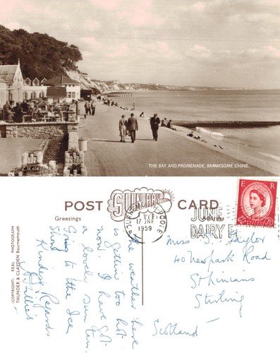 Vintage postcard branksome - vintage,