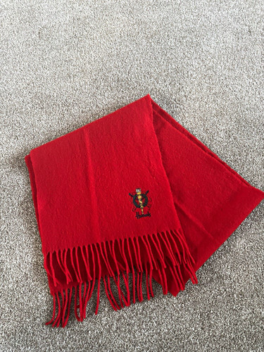 Harrods red lambswool - lambswool, woven