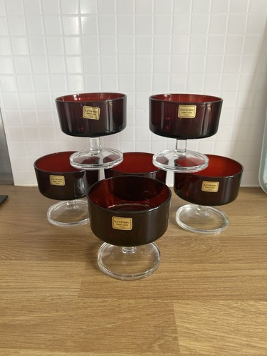 Vintage luminarc ruby red - vintage,