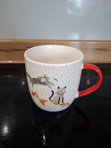 Habitat cat mug 9cm tall - -,