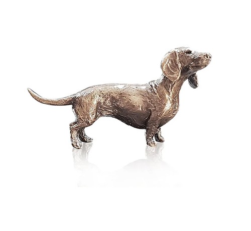 Bronze dachshund dog butler - bronze,