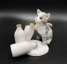 Cat with milk bottles ornament - cat,