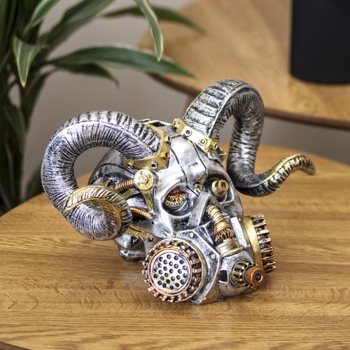 Steampunk ram skull ornament - ram,