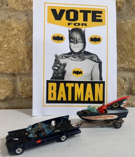 Corgi batmobile and batboat - corgi,