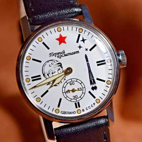 Soviet wristwatch pobeda - pobeda, space