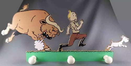 Tintin trousselier wood wall - -,