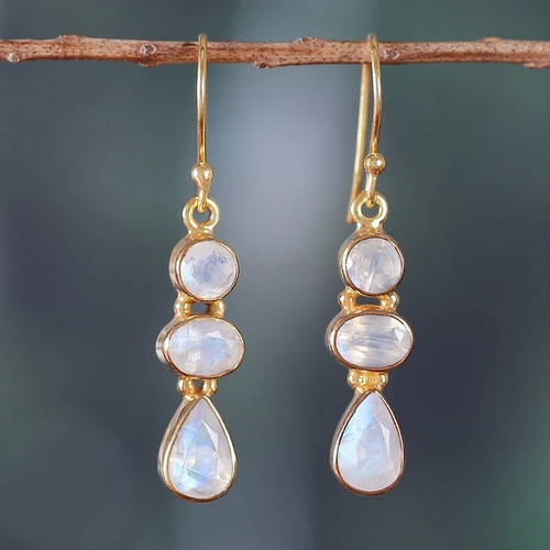 Gold vermeil dangle earrings