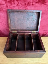 Vintage Antique Wooden Letter Correspondence Box