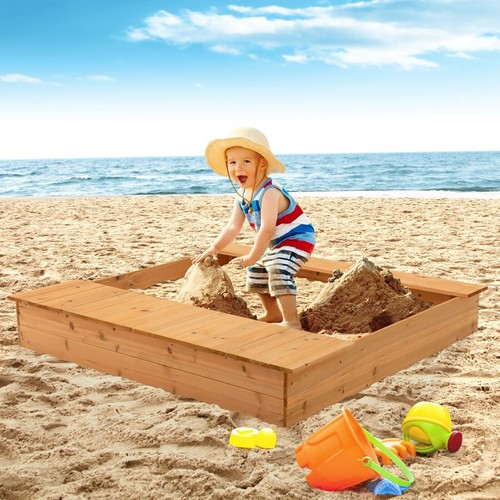 Covered kids sandbox - covered,