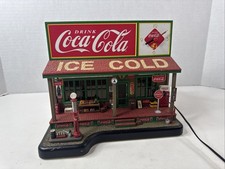 Danbury Mint Coca Cola Country Store Clock Diorama Most Of Lights Not Working