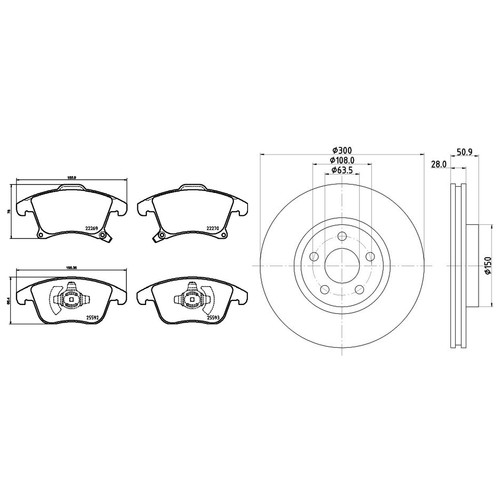 Mintex front brake discs - mintex, &