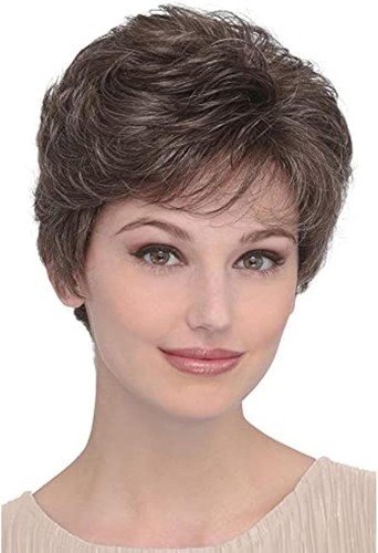 Short brown pixie wig - short,