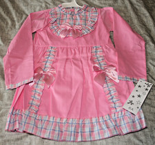 Girls pink spanish style dress - age 6 years - NWT
