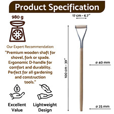 1m Long Solid Wooden Shovel