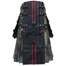 Scottish Handmade Camo Hybrid Utility Kilt for Men Sizes 28" to 62"
