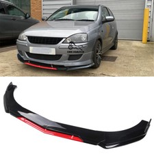 Gloss Black Front Bumper Lip Chin Splitter Spoiler Body Kit For Vauxhall Corsa