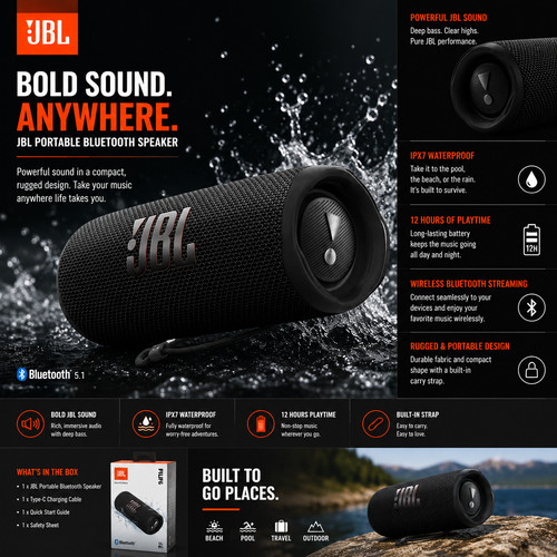 Jbl flip portable - flip, bluetooth