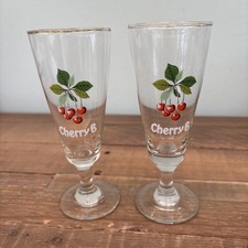 Vintage Cherry B Promotional 1960s Glass Retro Home Bar - Set of 2