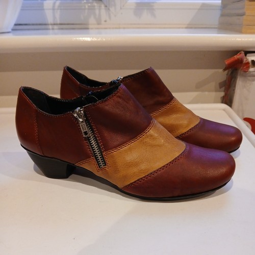 Rieker shoes burgundy tan - shoes,