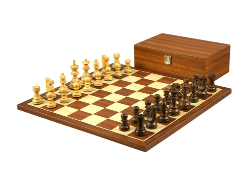 Mahogany chess set - 16, inch