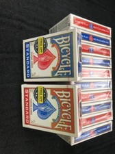 (12) Short Bicycle Deck - Magic Card Trick - Red and Blue Back - Key Cards