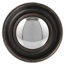 Black Brown Round Frame Convex